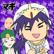 「マギ」もふもふミニタオル・シンドバッド（ギャグ顔）(C)大高忍／小学館・マギ製作委員会・MBS