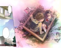 月刊COMICリュウ4月号の新連載「PiNKS」第1話扉ページ。