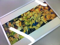 「ジパング」のサイン入り複製原画。額入りで、サイズは約30×43cm。