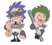 「DD北斗の拳」のスペードとダイヤ。(C)武論尊・原哲夫/NSP 1983, (C)DD北斗の拳 2013