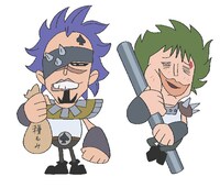 「DD北斗の拳」のスペードとダイヤ。(C)武論尊・原哲夫/NSP 1983, (C)DD北斗の拳 2013