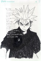 「亜人」1巻の購入者に配布される、特典ペーパーの原画。