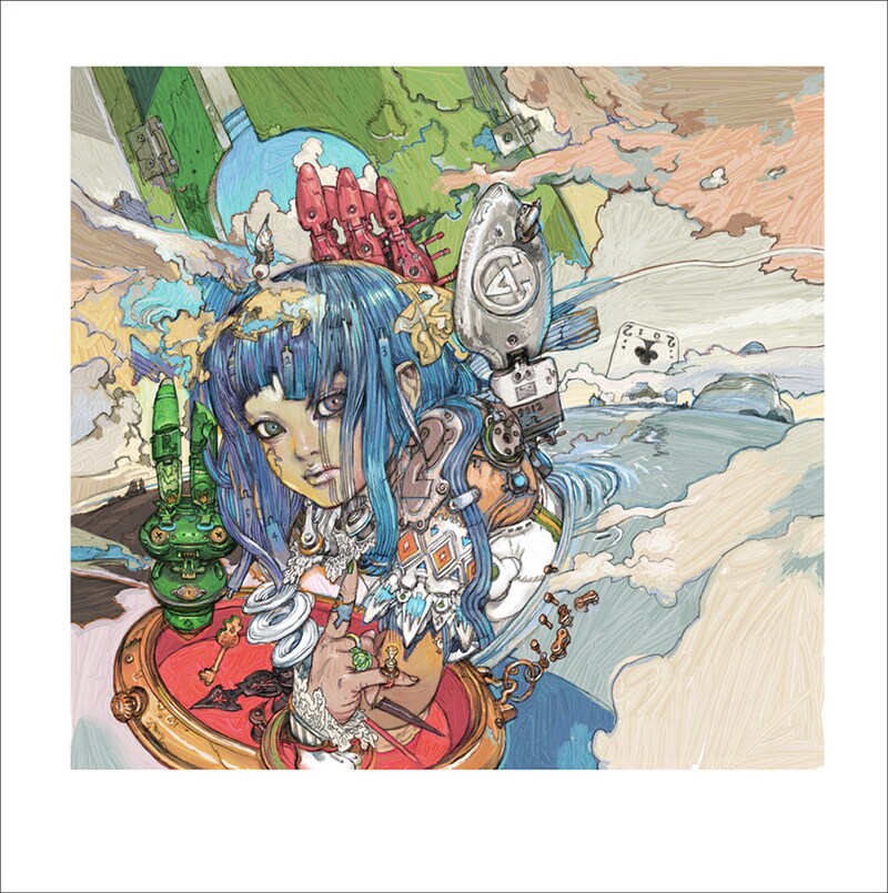 寺田克也の版画「アリス」(C)2013 寺田克也