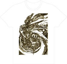 寺田克也Tシャツ（spiral0 ゴールド×ブラック）