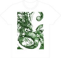 寺田克也Tシャツ（spiral02 グリーン×ブラック）