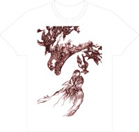 寺田克也Tシャツ（spiral03 レッド×ブラック）