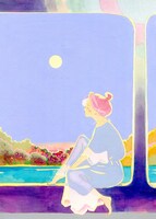 かわかみじゅんこ「フローラ」の扉イラスト。