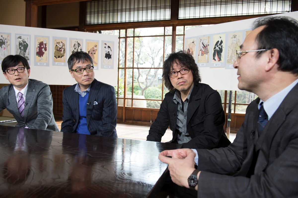 「美術のゲノム 甦る幻の写楽！～江戸歌舞伎とヒット仕掛け人の秘密～」収録の様子。