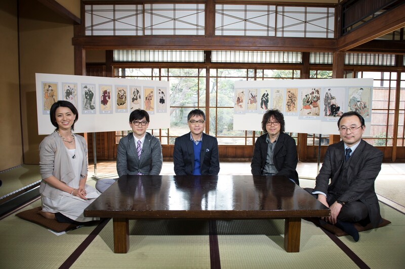 「美術のゲノム 甦る幻の写楽！～江戸歌舞伎とヒット仕掛け人の秘密～」収録の様子。