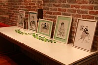 歴代受賞者の記念イラスト。