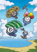 アニメ「血液型くん！」キービジュアル (C)LEEONSMART / アース・スター エンターテイメント / 血液型くん！製作委員会