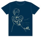 徳永憲×黒田硫黄コラボ ねじまきTシャツ（ネイビー）