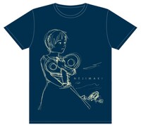 徳永憲×黒田硫黄コラボ ねじまきTシャツ（ネイビー）