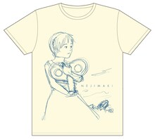 徳永憲×黒田硫黄コラボ ねじまきTシャツ（ナチュラル）