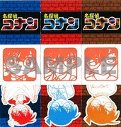 付録の「名探偵コナン」はんこは紙製。台紙には持ち手を作るための折り目が付いている。