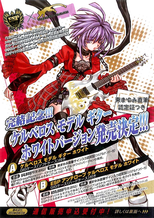 「とらねこフォークロア」ケルベロスモデルギターのチラシ