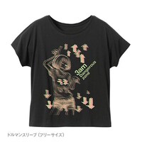 午前3時のお泊まりTシャツ うえした柄 ドルマン・ブラック（3990円）
