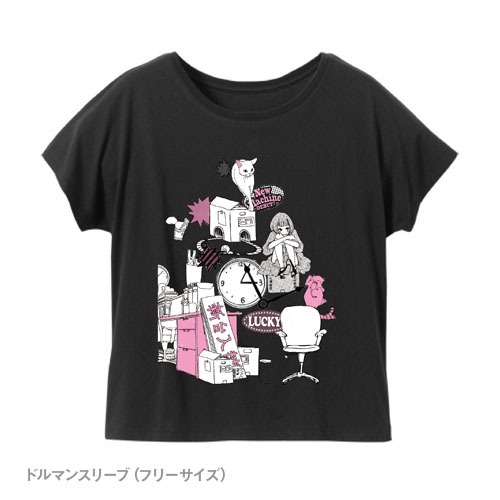 午前3時のお泊まりTシャツ コラージュ柄 ドルマン・ブラック（3990円）