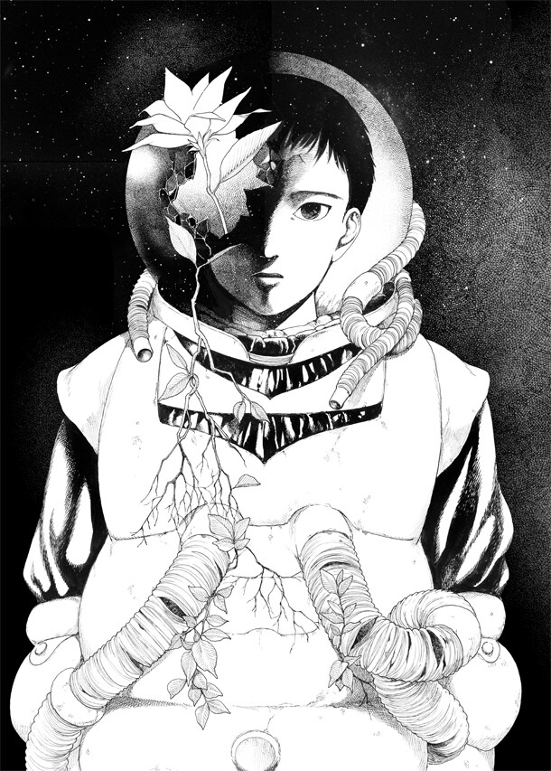 「コミック星新一 帰郷」カット （新潮文庫刊『悪魔のいる天国』所収）(C)1961 星ライブラリ／新潮社