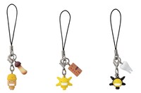 E賞「菌図鑑ストラップ」全5種のうちの3種。(C)石川雅之／講談社