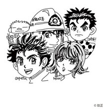 曽田正人による、チャリティーTシャツ用のイラスト。