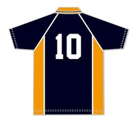 「ハイキュー!! 烏野高校ユニフォーム 日向翔陽」裏 (C)古舘春一／集英社