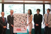 （左から）清水勲氏、ドメニコ・ジョルジ氏、松尾幸実、高橋陽一、竹内オサム氏。