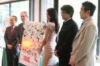 （左から）清水勲氏、ドメニコ・ジョルジ氏、松尾幸実、高橋陽一、竹内オサム氏。