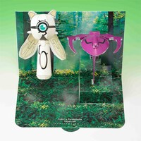 玖吼理と暗密刀のペーパークラフト。