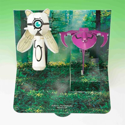 玖吼理と暗密刀のペーパークラフト。