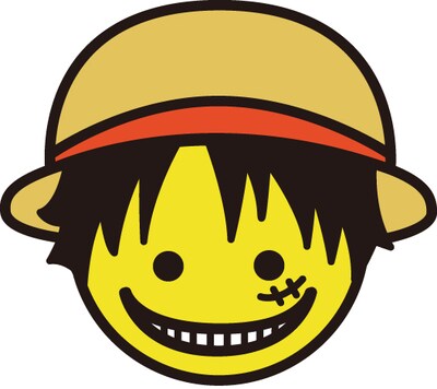 「ジャンプオールスターズfeat.殺せんせーシール」より、殺ルフィ（ONE PIECE）。