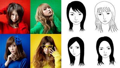 青野春秋が描き下ろしたSCANDALの4人。