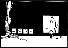 西島大介が映画「アンチヴァイラル」に寄せたイラスト。