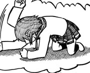 コミックとらのあなで配布される小冊子より、あらゐけいいちのイラストの一部。