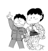 「とある日曜日の城址スケッチ」カット。