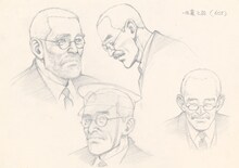 「結晶‐壬生義士伝の世界とながやす巧の軌跡」の展示作品の一部。