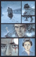 「結晶‐壬生義士伝の世界とながやす巧の軌跡」の展示作品の一部。