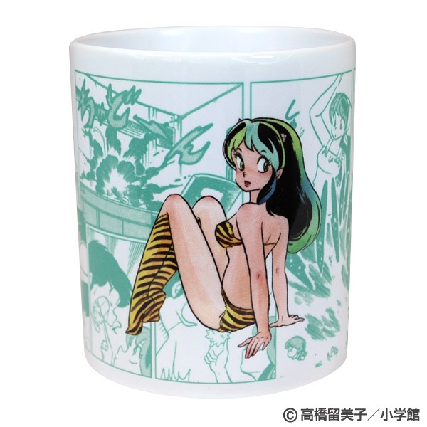 「うる星やつら」マグカップの「グリーン/コミック」柄。