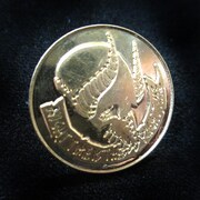 「真鍮ピンバッジセット」のナイトナインマーク。 (C)2012 高橋慶太郎・小学館／ヨルムンガンド製作委員会