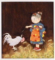 60歳頃に描いた童画（制作年不詳）(C)長谷川町子美術館