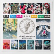 12インチステッカーセット（黒ジャケ）に封入されるステッカーシートのうち1種。