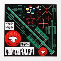 12インチステッカーセット（茶ジャケ）に封入されるステッカーシートのうち1種。