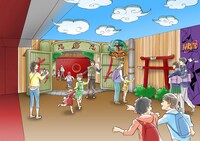 「激闘！忍界大戦絵巻!!」エリア入口 (C)岸本斉史 スコット／集英社・テレビ東京・ぴえろ