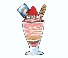 「銀魂」銀時のいちごパフェ (C)空知英秋／集英社・テレビ東京・電通・サンライズ・アニプレックス