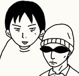 トークショーのイメージ画。左が青野春秋、右が川又宇弘。