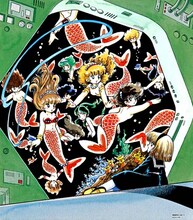 吾妻ひでおポスター「海底都市の人魚たち」（1000円）