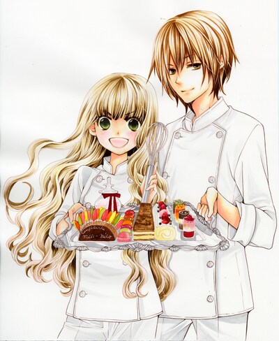 「こももコンフィズリー」の、花とゆめ12号の表紙に使用されたイラスト。