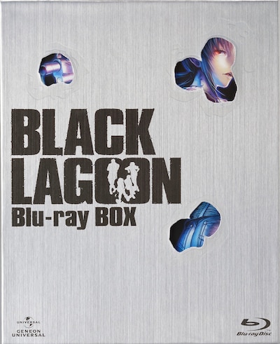 「BLACK LAGOON Blu-ray BOX」ジャケット。穴からのぞくレヴィは広江礼威による描き下ろし。 (C)広江礼威・小学館/BLACK LAGOON製作委員会