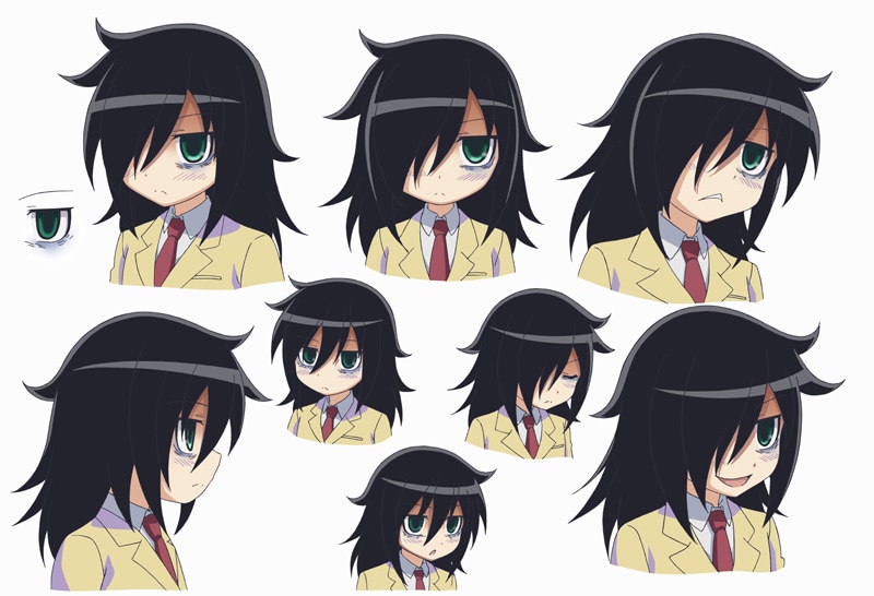 黒木智子のキャラクター設定画。 (C)谷川ニコ/スクウェアエニックス・「ワタモテ」製作委員会