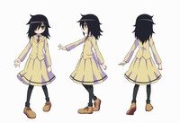 黒木智子のキャラクター設定画。 (C)谷川ニコ/スクウェアエニックス・「ワタモテ」製作委員会